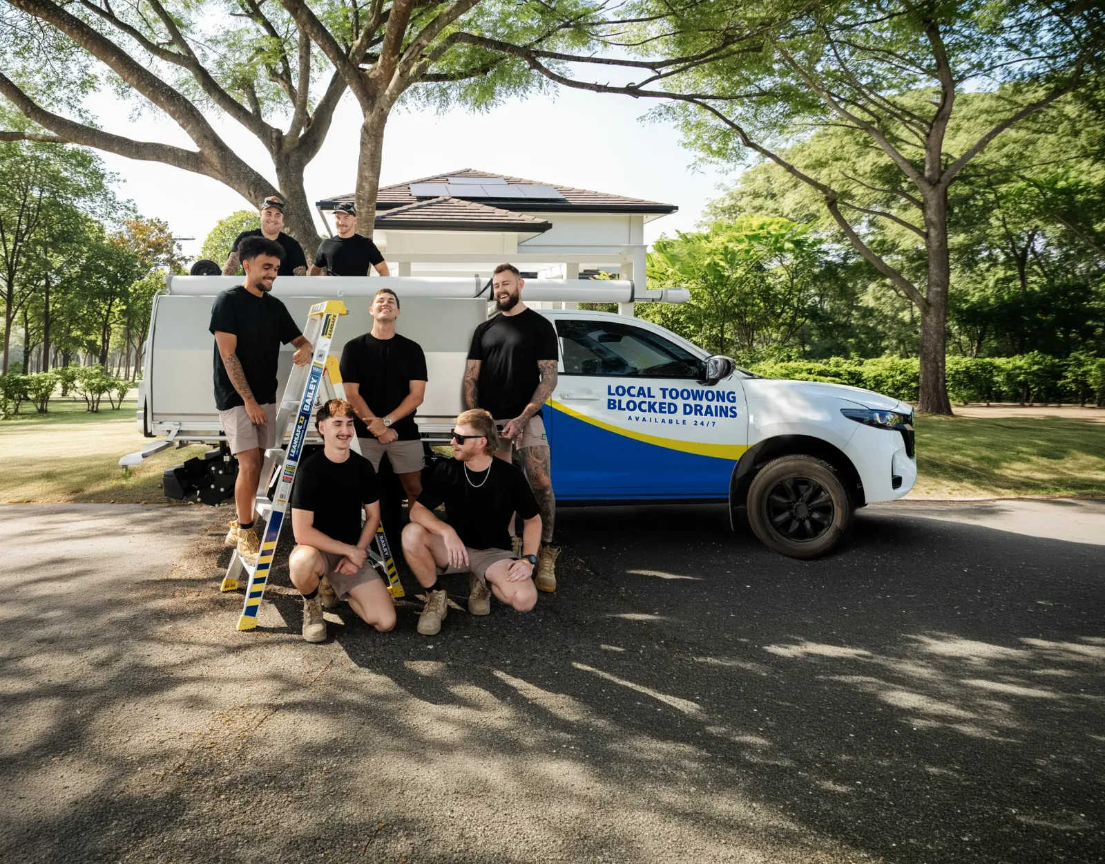 Local Toowong Blocked Drains ute and team